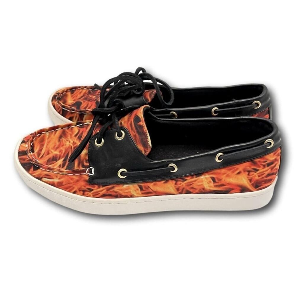 Loudmouth After PGA Golf Shoes Sailor Flames Boat Lace Up Mens 12 Fast Ship NEW - Picture 9 of 12